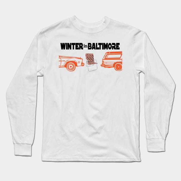 Baltimore Winter Long Sleeve T-Shirt by MarcusCreative